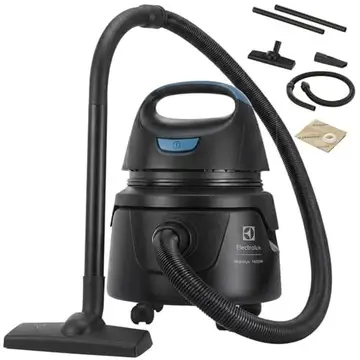 Electrolux Aspirador água pó compacto potente função sopro 1400W 12 L total 5 L util protetor termico AWD01