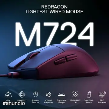 periféricos/mouse redragon k1ng 1k paw3327