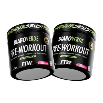 Kit 2x Pré Treino Diabo Verde Pre-Workout 150g FTW