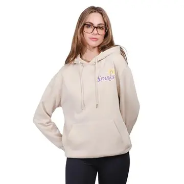 Ultra Game Moletom com capuz feminino padrão Wnba oficial super macio, areia tamanho P