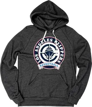 Blue 84 Moletom com capuz padrão NBA oficialmente licenciado Tri-Blend, preto