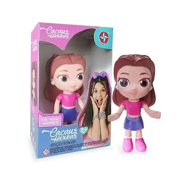 Brinquedos Estrela, Boneca Cacau Haxkar, Rosa, 20cm