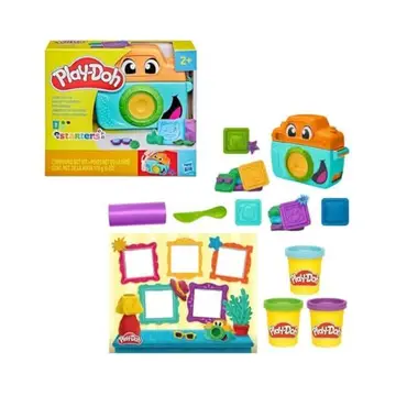 Play-Doh Kit Inicial Fotos Divertidas, conjunto de massinha com 3 potes de massa de modelar e acessórios
