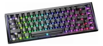 Teclado Gamer Magnético 8000hz Rapid Trigger 0,01mm Hot Swap Switch Ice Blade Cool68 Led Rgb Dareu Ice Black