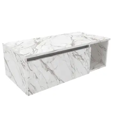 gabinete para banheiro bn3601 mdp mármore branco sem cuba