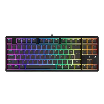 teclado husky sled tkl htg500ptma switch gateron g pro brown abnt2 rgb
