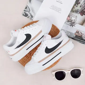 tênis nike court legacy lift white black