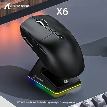mouse gamer attack shark x6 tri mode paw3395