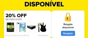 APP - Cupom 20% OFF ''Todo Site'' Mercado Livre