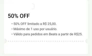 Cupom Zé Delivery - 50% limitado a