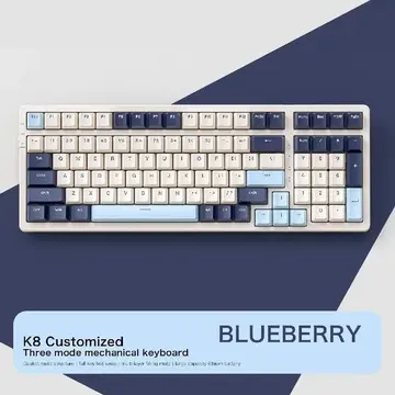 teclado k8 100 teclas tri-modo sem fio