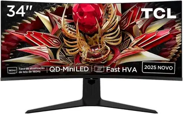 monitores tcl 34r83q 34 polegadas qled mini led wqhd 180hz hdr