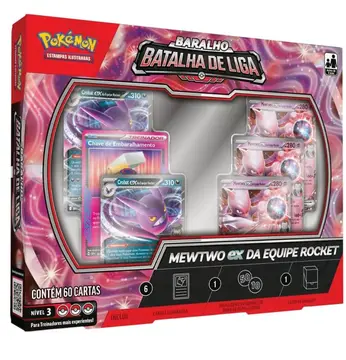 jogo de cartas colecionáveis pokémon tcg deck batalha de liga mewtwo ex