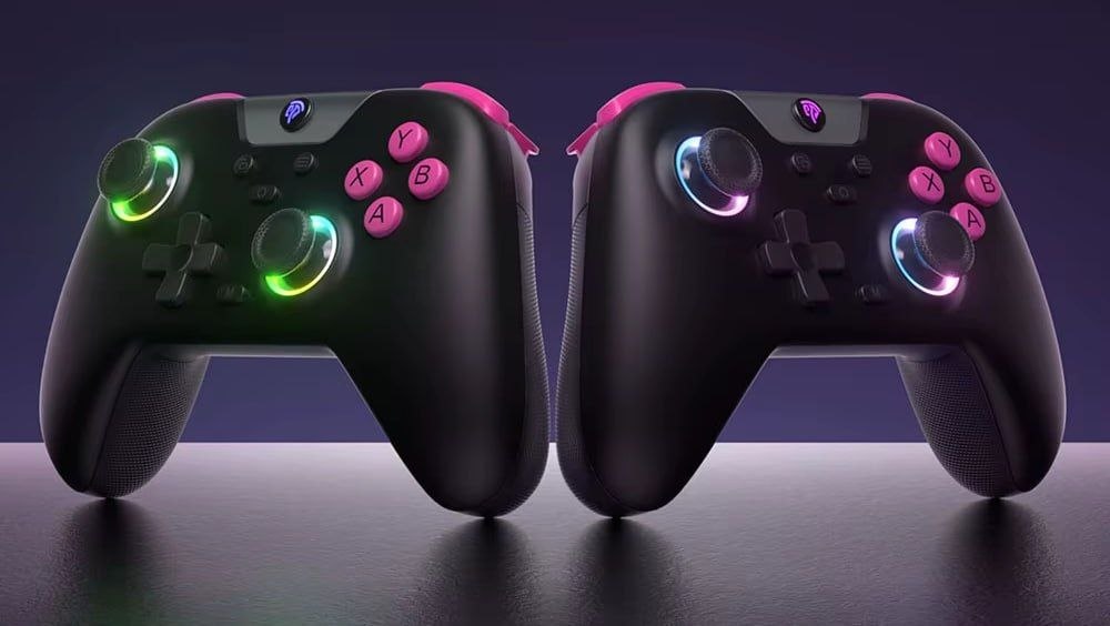 controle sem fio easysmx x05 rgb hall effect