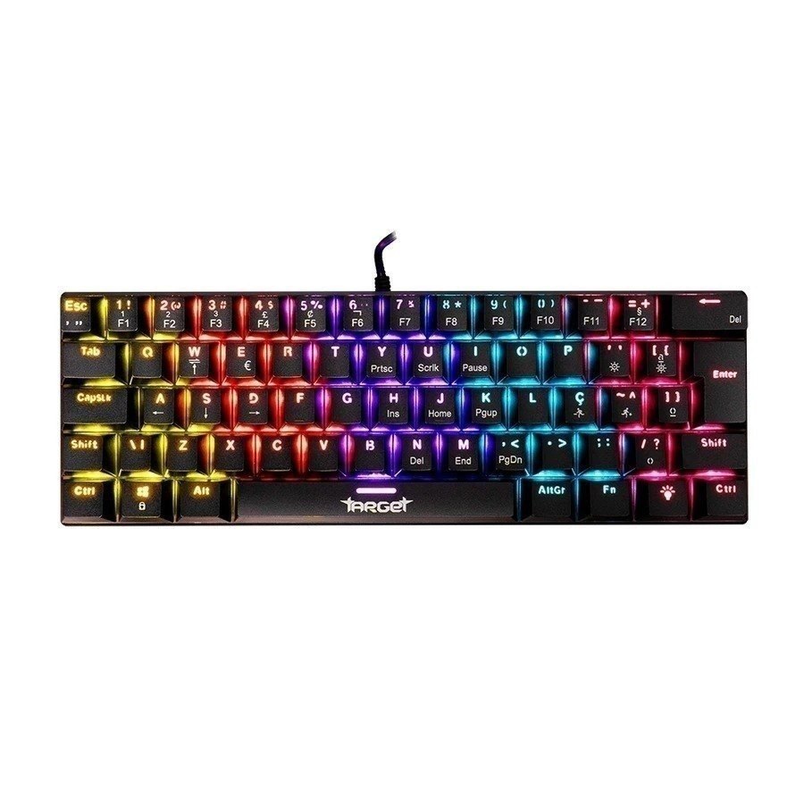 teclado tgt sherman v3 c1 rainbow abnt2 switch marrom