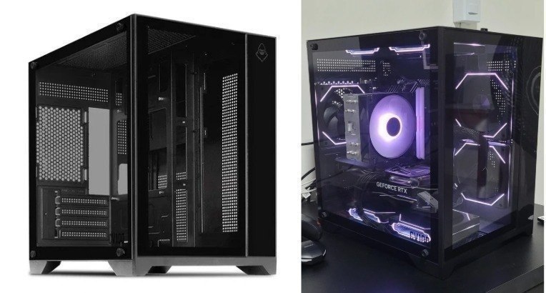 gabinete gamer mancer cv100 mid-tower lateral de vidro preto