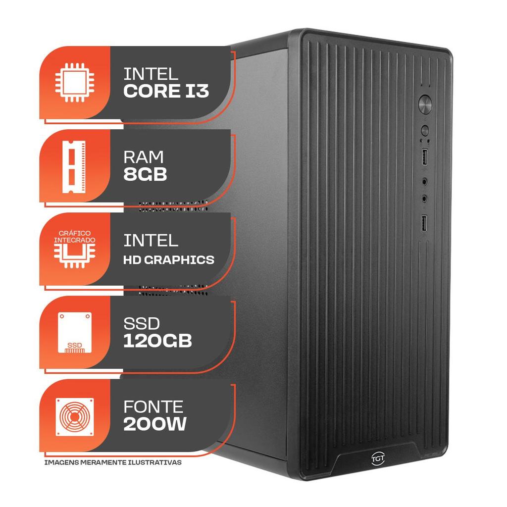 computador intel core i3 8gb ram ssd 120gb