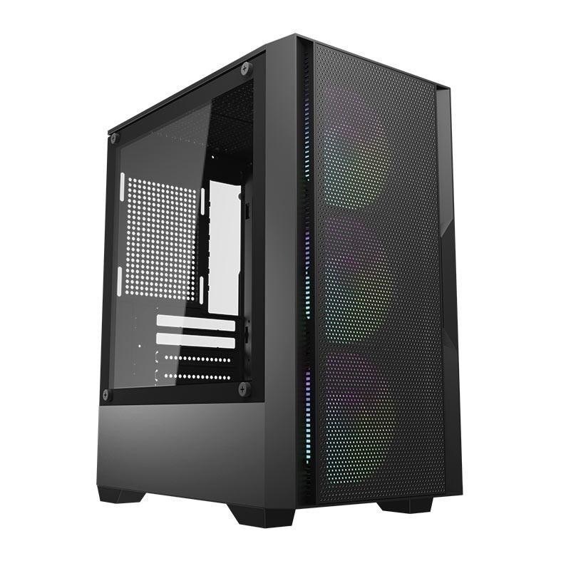 gabinete gamer aigo darkflash c195m mesh rainbow mini-tower 3 fans preto