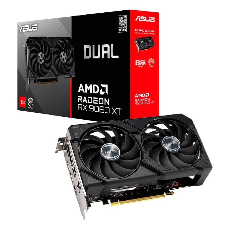 placa de vídeo asus dual rx 9060 xt 8gb gddr6 128bits