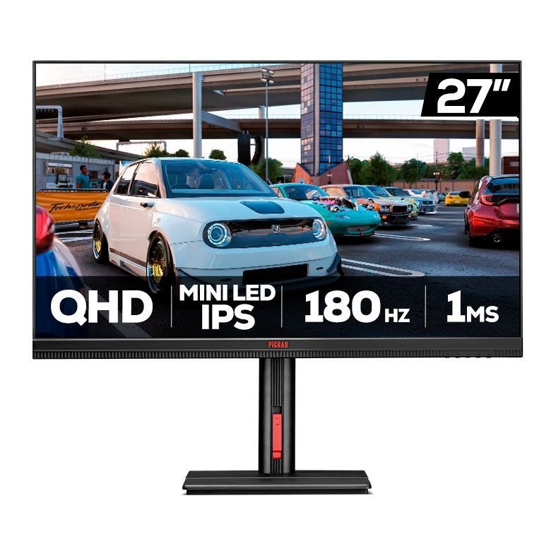 monitor gamer pichau quantum miniled 27 pol ips qhd 1ms 180hz hdmi/dp pg-qutm01-bl01