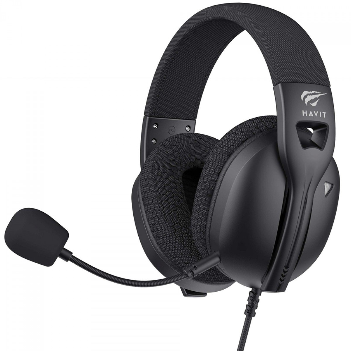 headset gamer havit fuxi h5d black 50mm