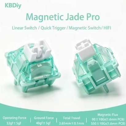 110 peças Switch Magnético KBDiy Jade Pro 32g super leve