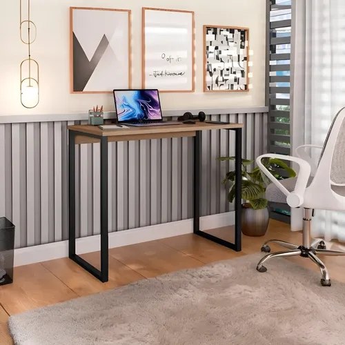 móveis escrivaninha industrial mesa estudo aparador office aço mdf