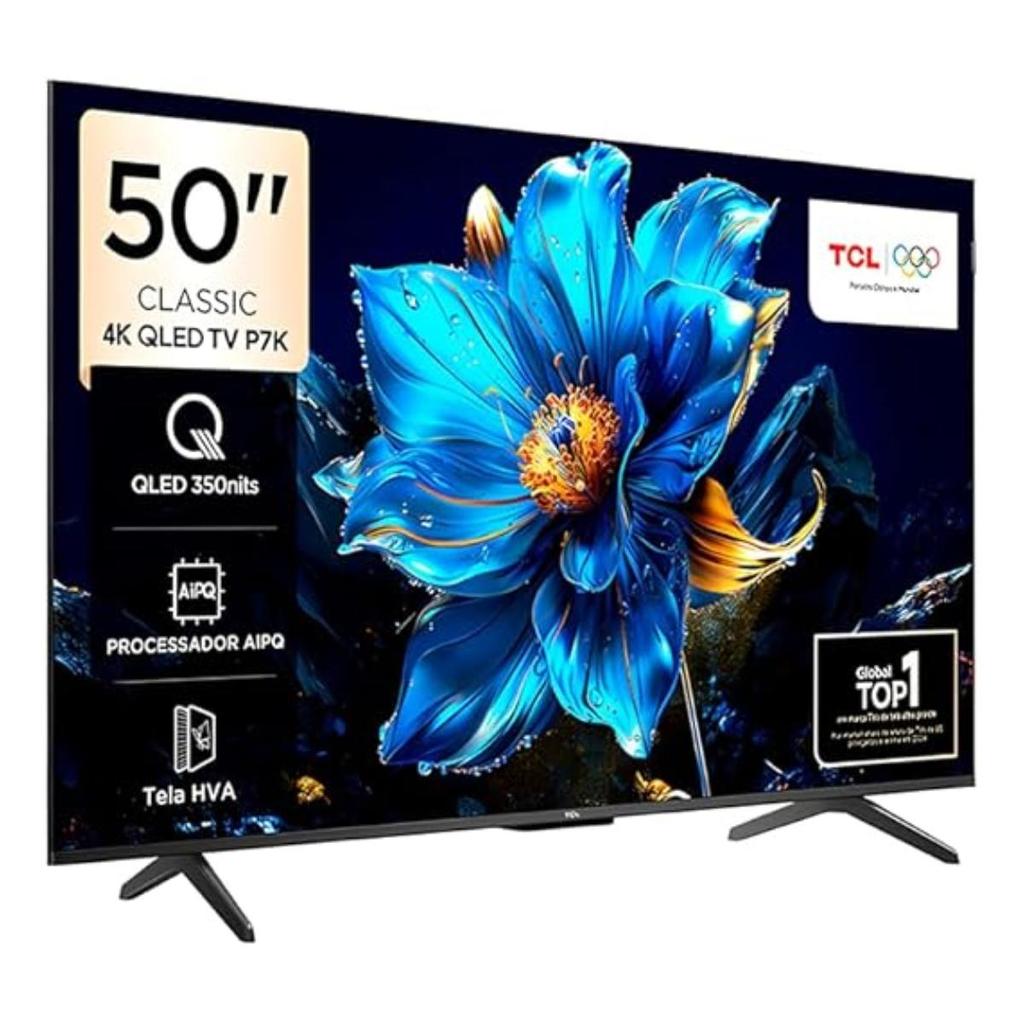 Smart TV TCL 50" 4K QLED UHD TV AiPQ Google Assistente 3 HDMI