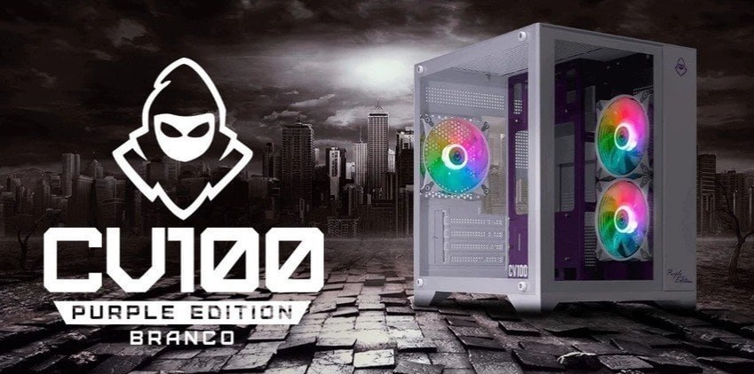 gabinete de computador mancer cv100 purple edition mcr-cv100-pew
