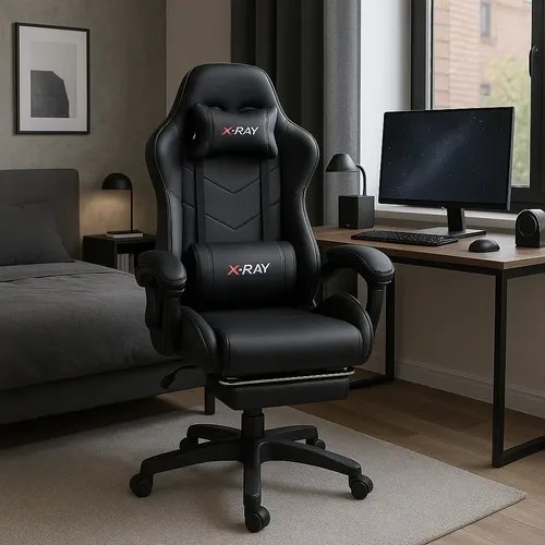 Cadeira Gamer Profissional Reclinável Apoio De Pés X-ray