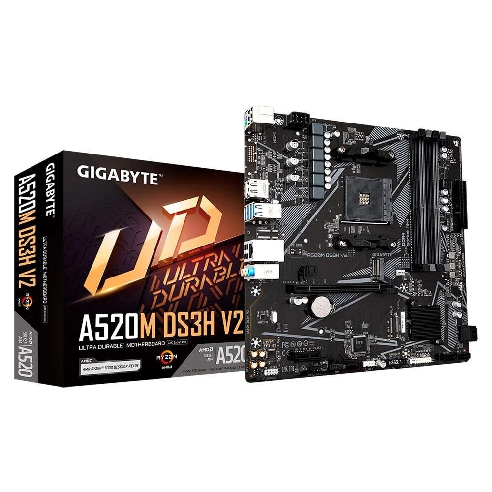placa mãe gigabyte a520m ds3h v2 amd micro atx ddr4
