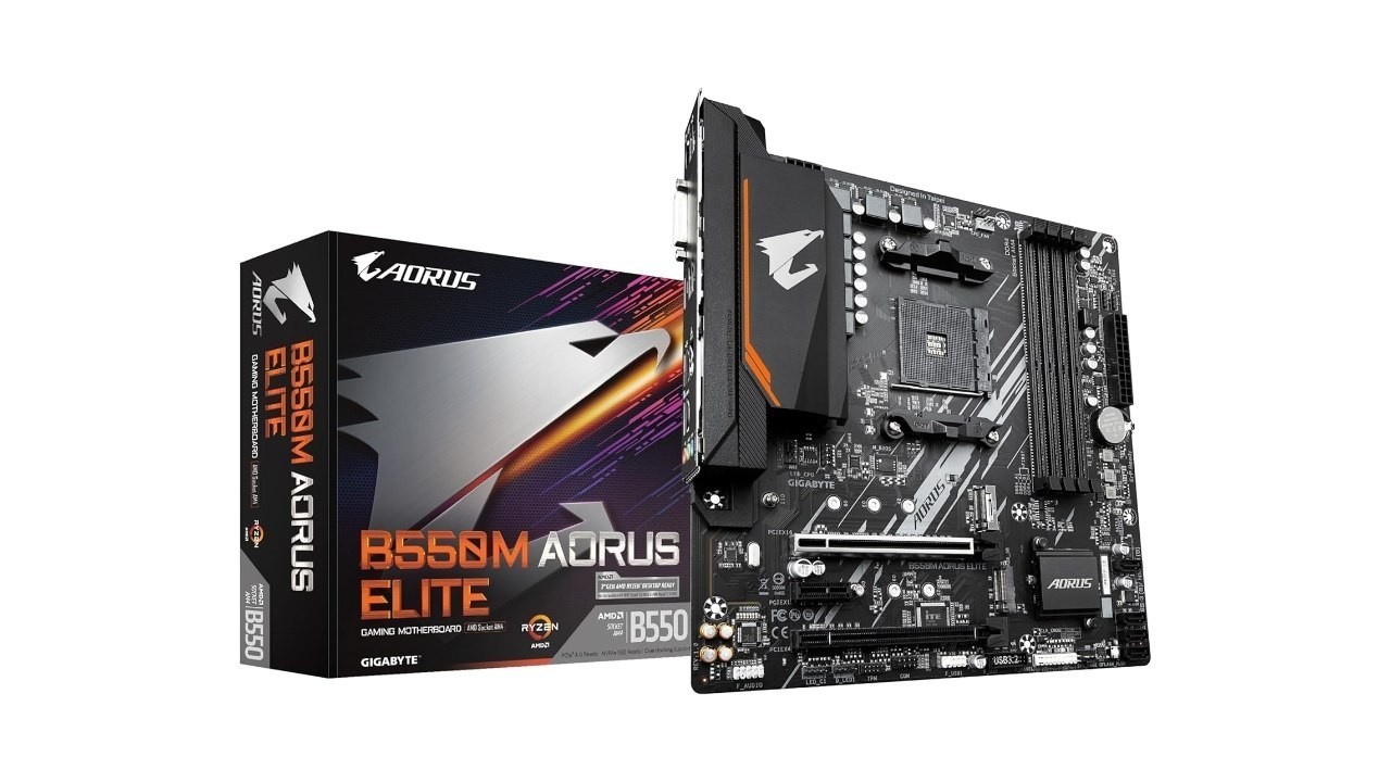 placa mãe gigabyte b550m aorus elite am4 ddr4