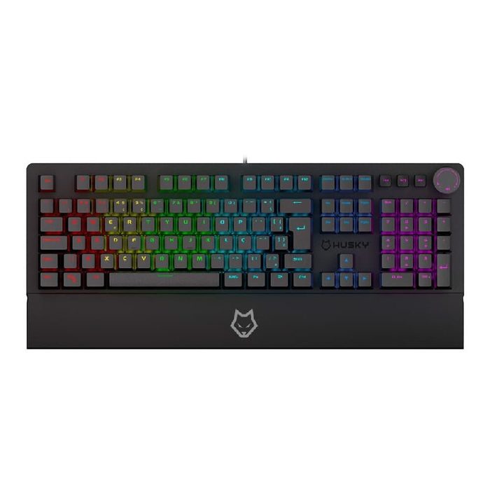 Teclado Mecanico Gamer Husky Anchorage Full Size Rgb Switch Gateron Ef Brown Abnt2 Preto Htg200Ptma