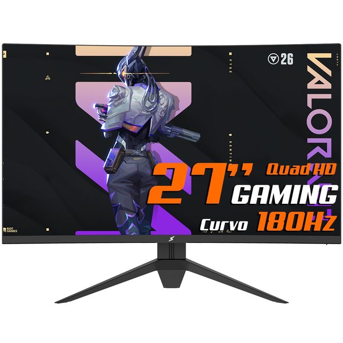 Monitor Gamer Superframe Precision 27 Pol Quad Hd Curvo 180Hz Freesyncg Sync Hdmidp Sfpccb 27180 Qhd