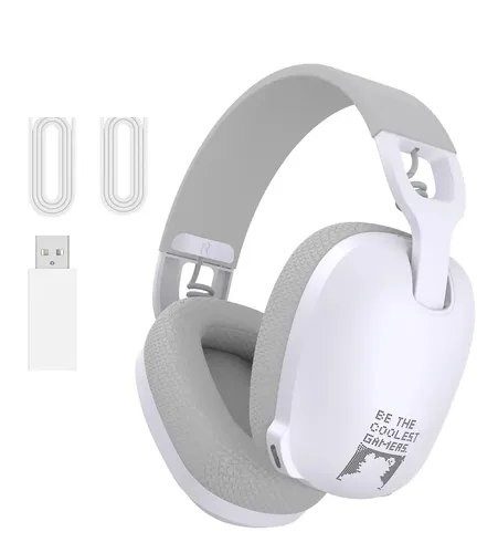 Headset Gamer Profissional Onikuma B2 Bluetooth, P3 Branco E Cinza