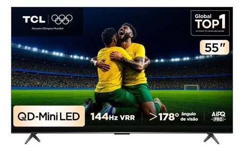 TV TCL 55C6K 55" 4K Mini LED 144Hz Google TV