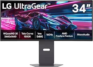 Monitor LG Ultragear 34" QHD 160Hz 1ms