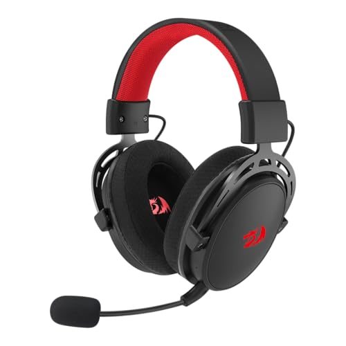 PARCELADO! Headset Gamer Redragon Cragblade Pro Preto Sem Fio Bluetooth, USB 2.4GHz USB, 3.5mm Drivers 50mm Microfone Duplo 7.1 Surround Vir