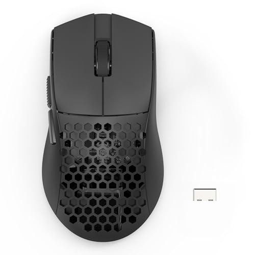 PARCELADO! Mouse Gamer Redragon Astrolabe Lite Preto PAW3313 10000 DPI Sem Fio Tri-Mode USB 2.4GHz Bluetooth, USB Tipo-C Estrutura Perfurada
