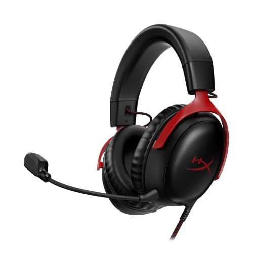 PARCELADO! Headset Gamer HyperX Cloud III – Compatível com PC, PS5, Xbox Series X|S, Drivers Angulados de 53mm, Áudio DTS, Microfone de 10 m