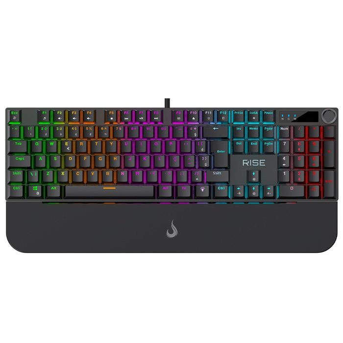Teclado Mecanico Gamer Rise Mode Kyron Rgb Usb Switch Rise Core Abnt2 Preto Rm Tcm Kyn B