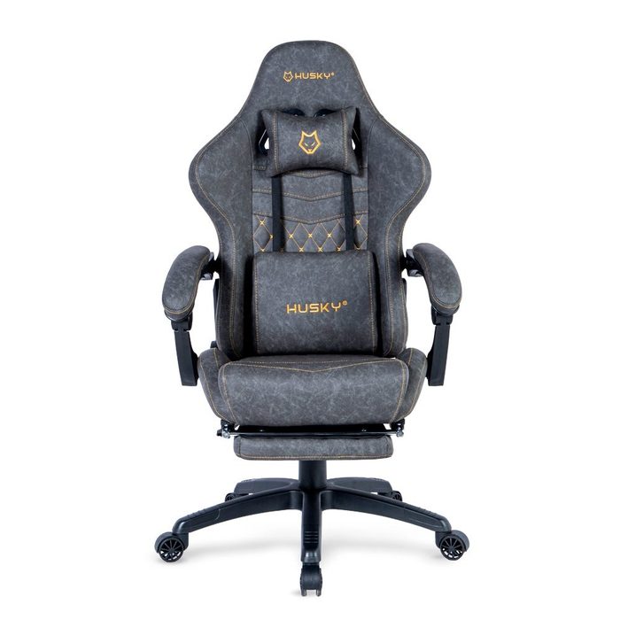 Cadeira Gamer Husky Tempest 700 Ate 145Kg Almofadas Reclinavel 150 Pu Descanso Para Pes Cinza Hcg700Cz