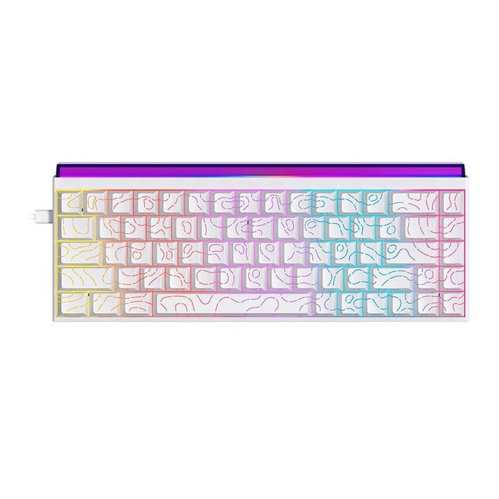 teclado mecânico ajazz nk68 branco switch vermelho