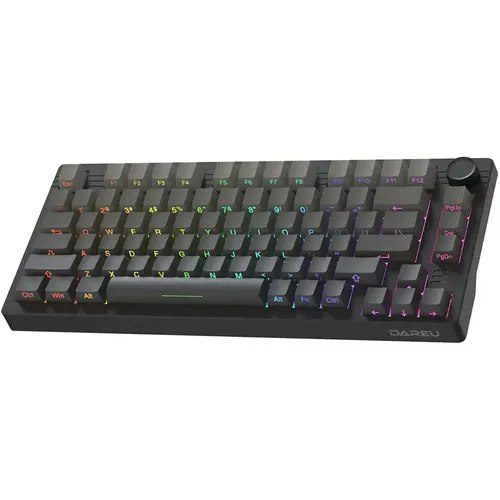 PARCELADO! Teclado Mecanico Gamer Sem Fio Wireless Tri Mode Bluetooth 2.4g Hot Swap Switch Dream Rgb Dareu Ek F75 Pro Cloudy Aqua