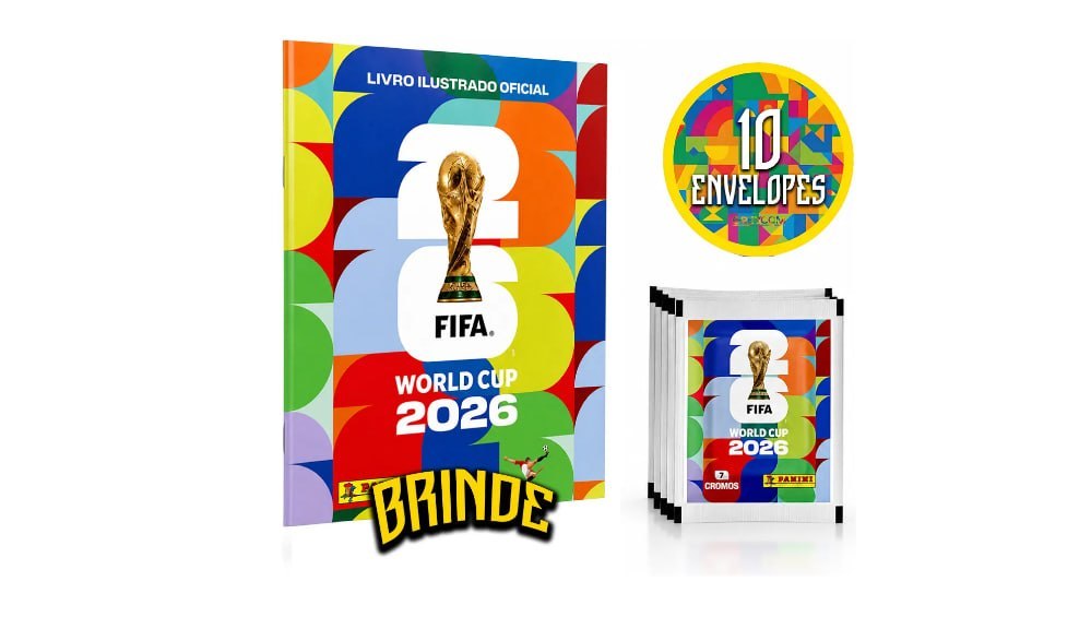 álbum de figurinhas copa do mundo 2026 kit 70 figurinhas