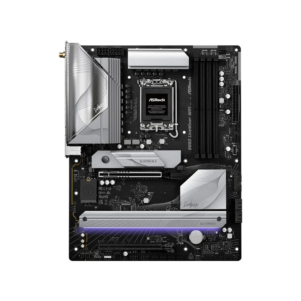 placa mãe asrock b860 livemixer wifi lga 1851 ddr5