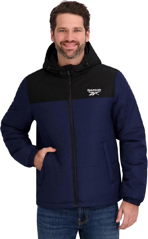 roupas reebok midweight puffer jacket masculino