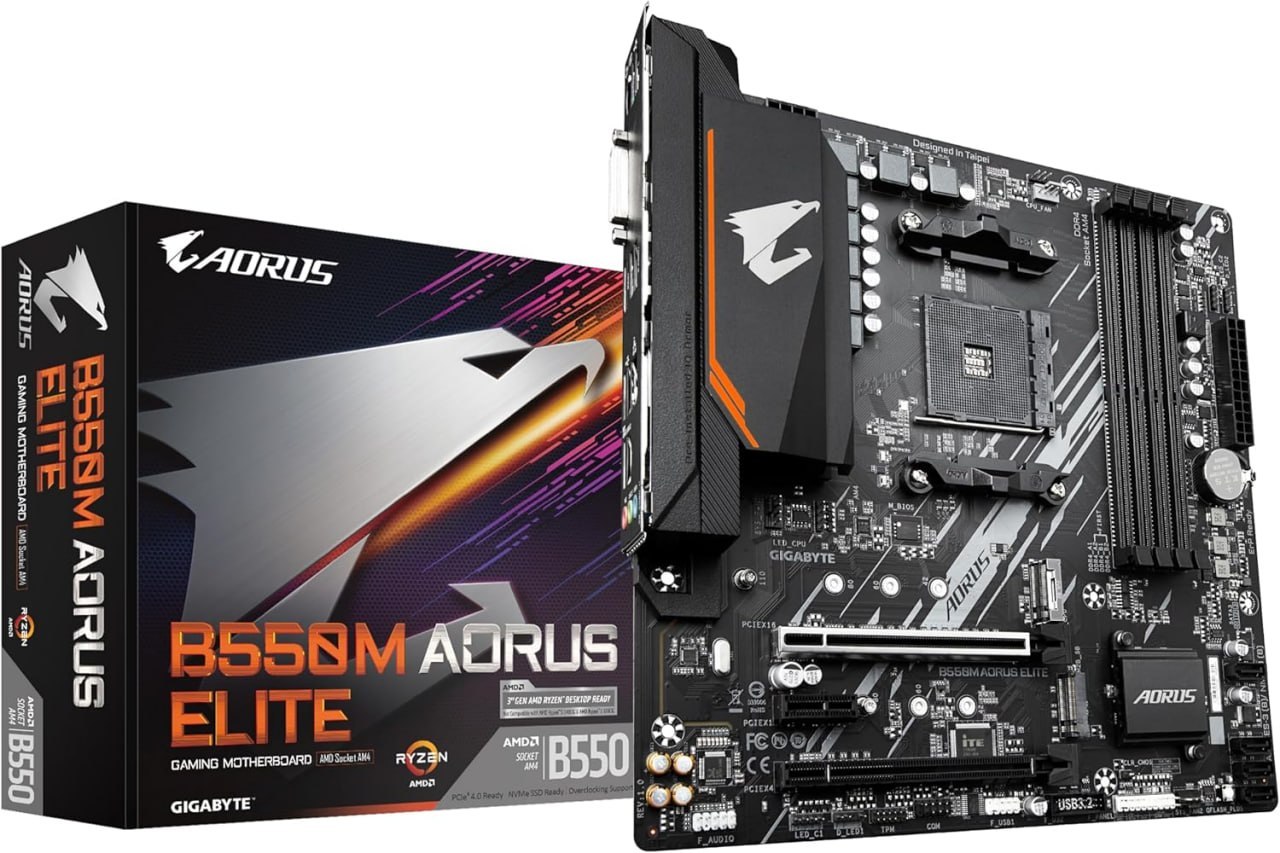 placa mãe gigabyte aorus elite b550m am4 ddr4