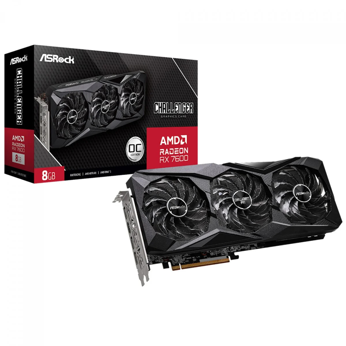 Placa de Vídeo ASRock RX 7600 Challenger