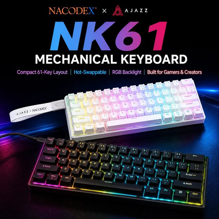 teclado mecanico ajazz nk61 switch red